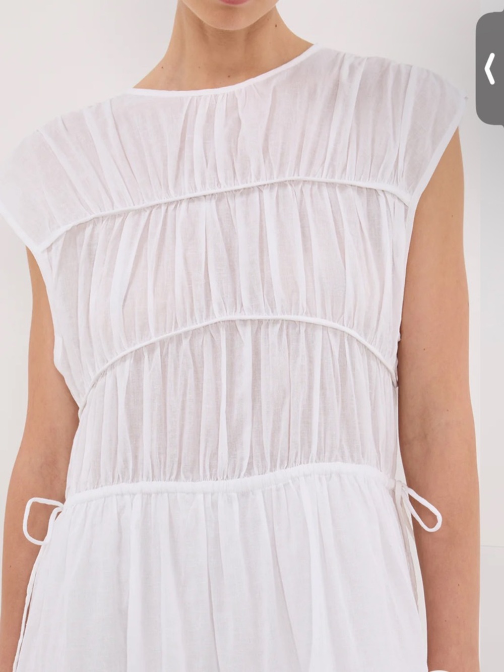 DISSH White Tiered Maxi Cotton Dress - Picture 5 of 9